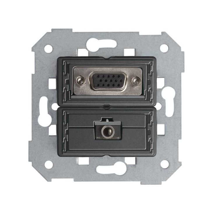 Conector VGA HD15 hembra + mini-jack