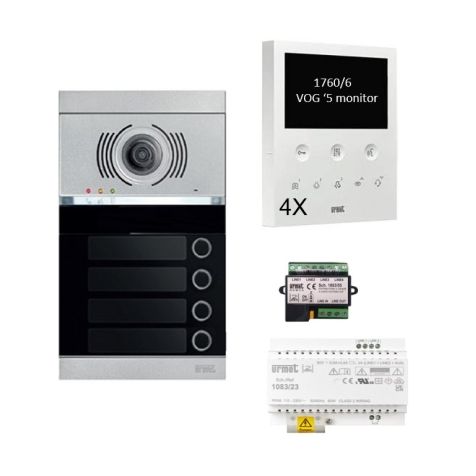 Kit video 4 appartementen voorgeprogrammeerd