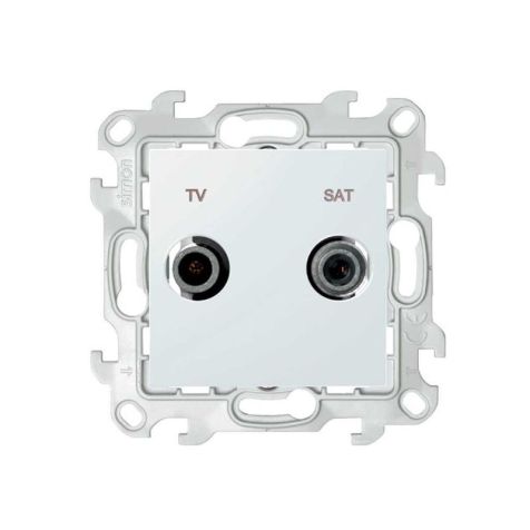 S24 Stopcontact TV-SAT eind, kleur: wit