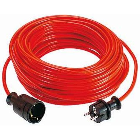PVC-verlengkabel van 50m, H05VV-F 3G1.5 rood