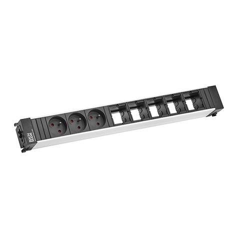 CONFERENCE/TOP FRAME powerstrip 8 modulen (3x UTE 5x Lege mod) GST18i3 in/out