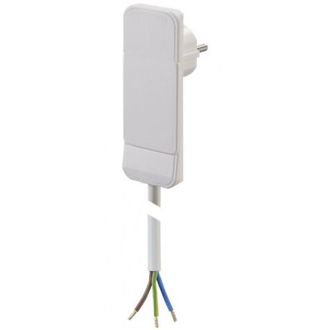FLAT PLUG stekker UTE compatibel (SHUKO) met kabel 1,5m H05VV-F 3G1,5mm² wit