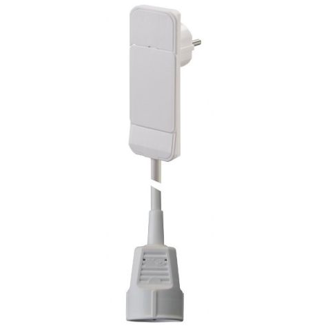 SMART PLUG stekker UTE compatibel (SHUKO) met kabel 1,5m H05VV-F 3G1,5mm² en koppelstekker wit