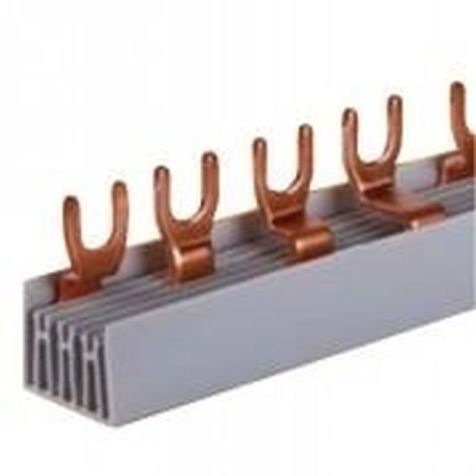 Kamgeleider Eurovario vork hybride 4 naar 2-polige 16mm² 18 mod (L1-L2-L3-N / L1+N-L2+N-L3+N) RCBO combinatie