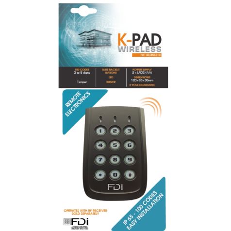 Kit codeklavier IP65 draadloos + controler