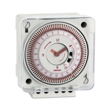 Minuterie universelle, analogique, 1 canal,_x000D_
programme journalier, entraînement synchrone