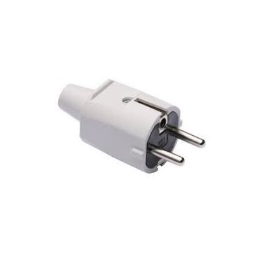 Fiche male Caoutchouc 2Pol +T 10/16A 250V IP20