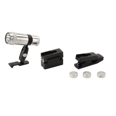 Mini-ledlamp, bevestigingsclip en magneet, batterij LR454
