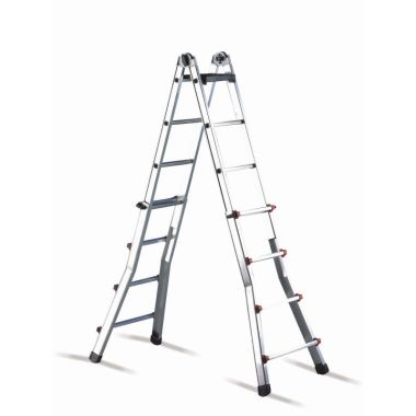 Telescoopladder aluminium, 2x6