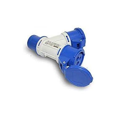 Stekker CEE 16A 3P 230V, 2x Koppelstekker CEE 3P 16A 230V IP44