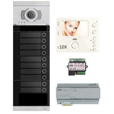 Kit vidéo 10 appartements préprogrammé