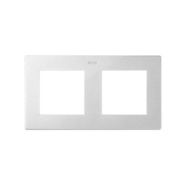 S24 Dubbele afdekplaat, kleur: aluminium