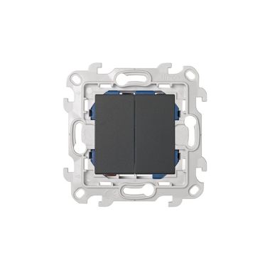S24 Interrupteur double Va & Vient, couleur: graphite