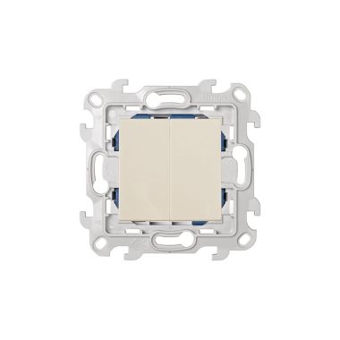 S24 Interrupteur double unipolaire, couleur: ivoire