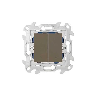 S24 Interrupteur double unipolaire, couleur: taupe