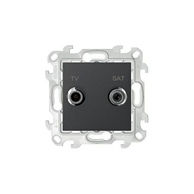 S24 Prise TV-SAT Intermédiaire, couleur: graphite