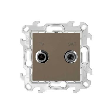 S24 Prise TV-SAT Intermédiaire, couleur: taupe