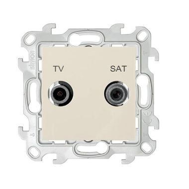 S24 Stopcontact TV-SAT enkel Interkabel/Telenet ivoor