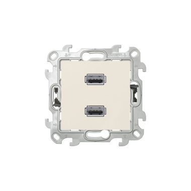 S24 Prise double USB, couleur: ivoire