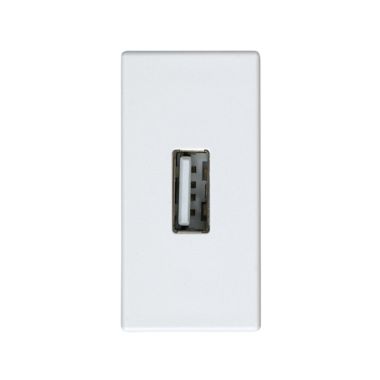 Connect. Usb fem + smalle afdekpl.wit