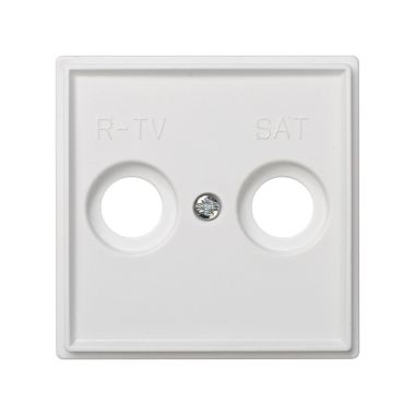 Sierplaat contactdoos RTV+SAT Wit