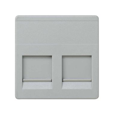 S27 Prise Informatique Double Amp Gris