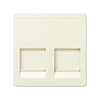 S27 Plaque Droite Pour 2 Connecteurs Rj45 Av