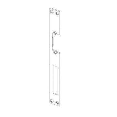 Têtière inox plate standard avec ouverture pour pêne demi-to