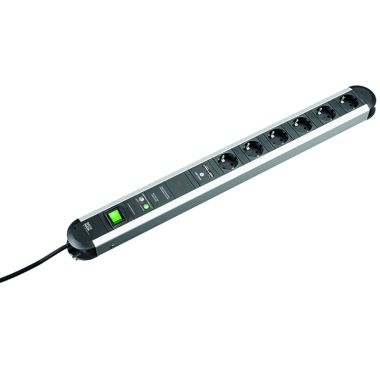 PRIMO 6x Stopcontacten 1x Overspanningsbeveiliging 1x Schakelaar 1x USB met kabel 1,75m (SHUKO)