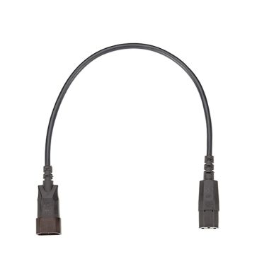 IEC Aansluitsnoer H05VV-F3G1mm², 0.50m, zwart