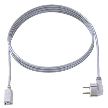 IEC supply cord H05VV-F 3G1,5mm² Grijs, longuer: 1,0m