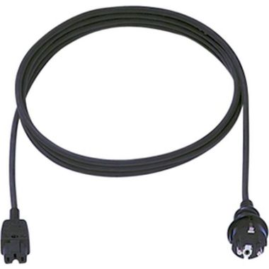 Aanzetsnoer H05VV-F 3G1mm², 2m 30/C15 zwart