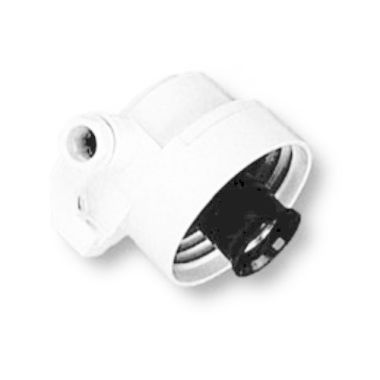 Opbouwfitting plastic E27 muur 60W IP40 wit