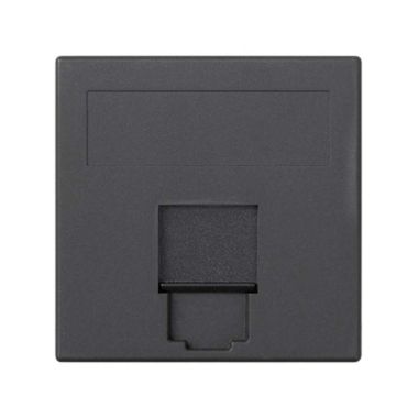Vlakke CIMA 500-plaat VDM met stofklep 1x RJ45 Systimax Av