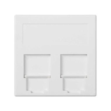 Vlakke CIMA 500-plaat VDM met stofklep 2x RJ45 Systimax Av