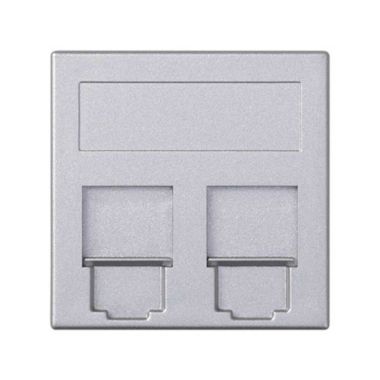 Vlakke CIMA 500-plaat VDM met stofklep 2x RJ45 Systimax Av