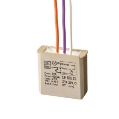 MTR500E - Elektronische relais met nuldraad 500W (inbouw)