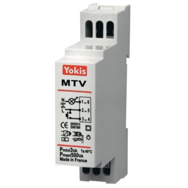 MTV500M - Dimmer zonder nuldraad 500W (op DIN-rail)