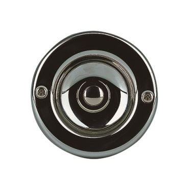 KS 2076 Drukknop uit glansverchroomd messing, max. 12V AC/DC (1,5A)