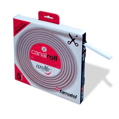 Goulotte autocollant Canal Roll 10x16mm 5m blanc