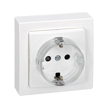 S73 Prise 2P+T Schuko Monoblock - Blanc