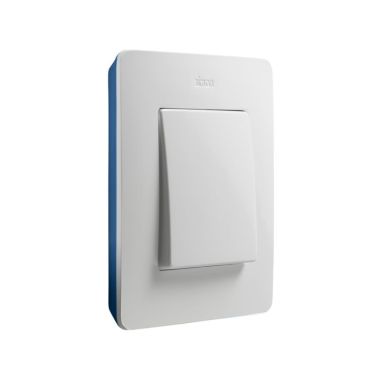 Plaque 1 mod.Blanc Base Bleue à–ndigo