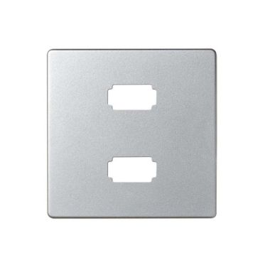 afdekplaat vr conn.2Xusb 2.0 Type A alugrijs