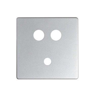 Plaque Pour Connecteur Mini-Jack + 2Rcaalu gris