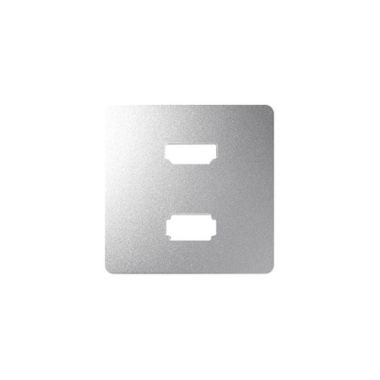 Plaque Pour Connecteur Hdmi V1.4 +USB 2.0 alu gris