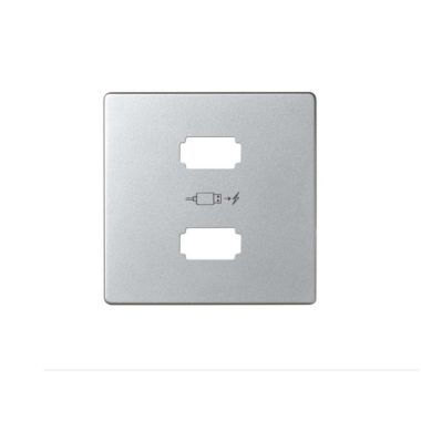 afdekplaat vr LADER 2Xusb 5V Dc Type A alu