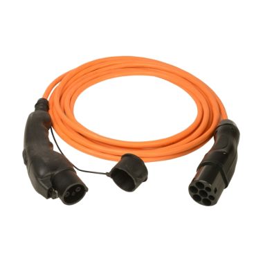 Laadkabel model 3 type1 / type2 16A 1 fase5m