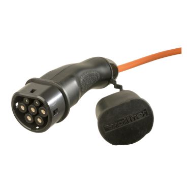 câble de recharge mode3 raccordement mode1 type2 32A 3phases 5m