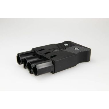 AC166 GSTF Stekker vlak, 4-polig, 1,5 mm², zwart