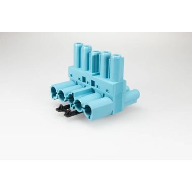 AC166 GVT 3 Splitter, 5-polig, 1 in 2 uit pastelblauw, DALI